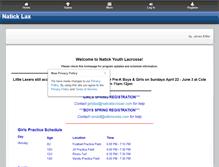 Tablet Screenshot of naticklacrosse.com.leag1.com