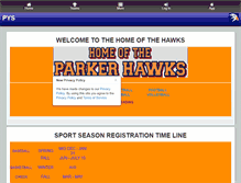 Tablet Screenshot of parkerhawks.org.leag1.com