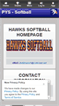 Mobile Screenshot of parkerhawkssoftball.leag1.com