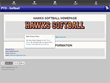 Tablet Screenshot of parkerhawkssoftball.leag1.com